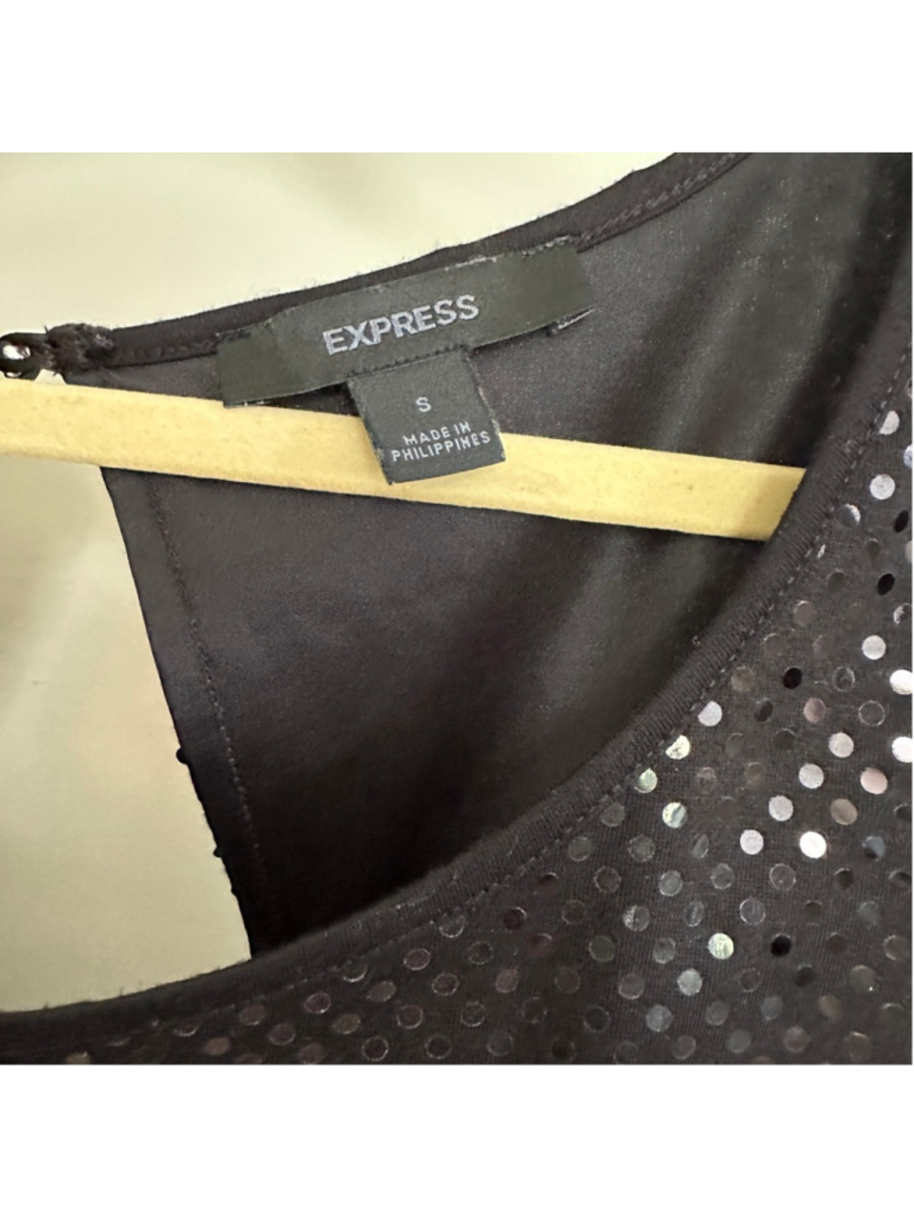 Express Women Sequin Dress Size S Black Y2K Vintage - Picture 4 of 12